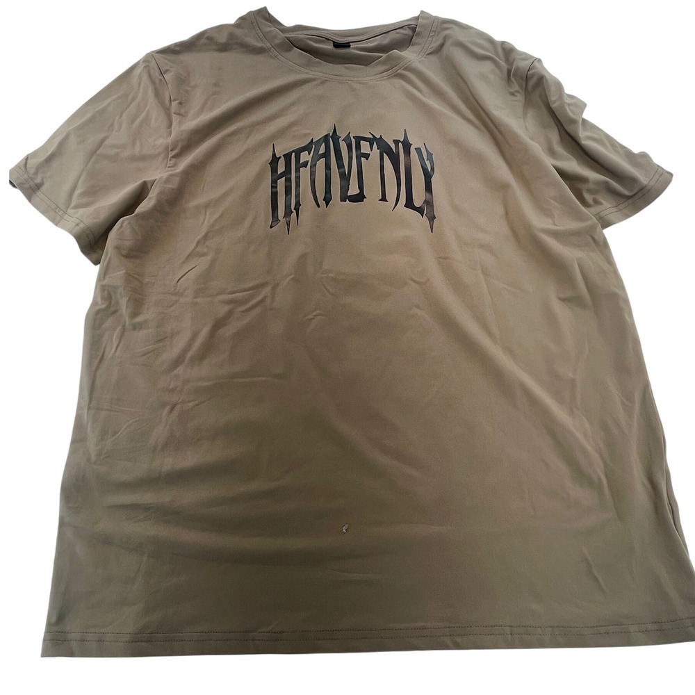 2 for 1 MANFINITY Graphic Print Crew Neck T-Shirts Men's XL Tan/Bro Short Sleeve - Picture 5 of 9
